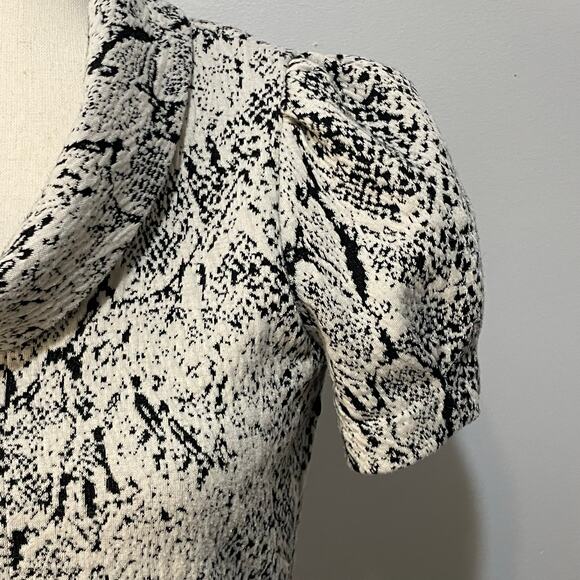 Marvin Richards Textured Snakeskin Design Fit and Flare Dress Cowl Women’s sz 4 - Picture 8 of 12